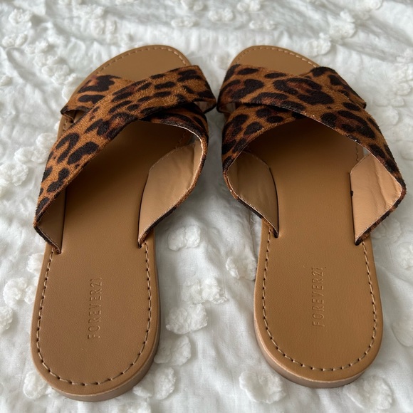 Forever 21 Cheetah Print Sandals - Picture 6 of 10